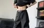 High Waist Plain Capri Pants