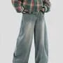 Mid Waist Washed Baggy Jeans