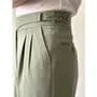 Mid Rise Plain Cropped Tapered Dress Pants