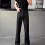 Mid Rise Plain Flared Dress Pants