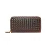 Genuine Leather Woven Long Wallet