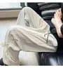 Drawstring Waist Plain Panel Straight Leg Track Pants