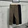 Drawstring Waist Plain Loose Fit Dress Pants