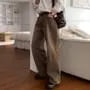 Mid Rise Washed Wide Leg Jeans