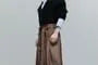 Mid Rise Plain Belted Wide Leg Dress Pants