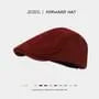 Plain Faux Suede Flat Cap
