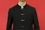 Stand Collar Plain Buckled Blazer