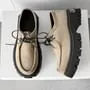 Platform Lace-Up Faux Suede Shoes