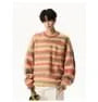 Crew Neck Gradient Striped Sweater