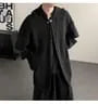 Hooded Open Front Plain Jacket