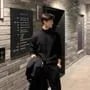 Long-Sleeve Mock Neck Plain T-Shirt