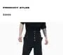 Details High-Waist Flared Dress Pants with Stud