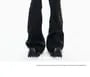 Details High-Waist Flared Dress Pants with Stud