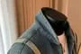 Collared Zip-Up Denim Jacket