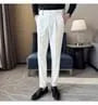 High Waist Plain Straight Leg Dress Pants