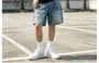 Washed Distressed Denim Shorts