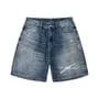 Washed Distressed Denim Shorts