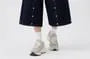 Mid Rise Studded Contrast Stitched Jorts