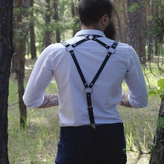 Faux Leather Body Harness Belt