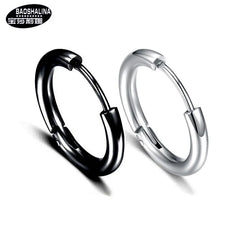 Unisex Stainless-Steel Hoop Earrings