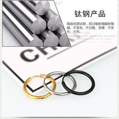 Unisex Stainless-Steel Hoop Earrings