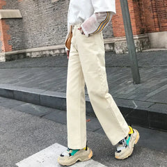 Mid Rise Straight Leg Jeans