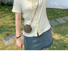 Short-Sleeve U-Neck Tie-Accent
 Knit Top