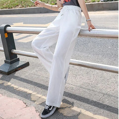 Wide-Leg Linen Pants