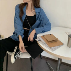 Plain Oversized Loose-Fit Shirt
