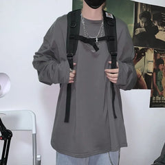Unisex Plain Long-Sleeve T-Shirt