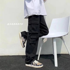 Multi-Pocket Straight-Cut Pants