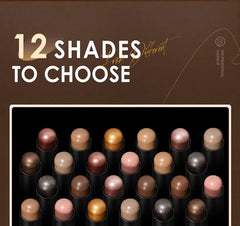 Shimmer Cream Eyeshadow Pencil - 12 Colors