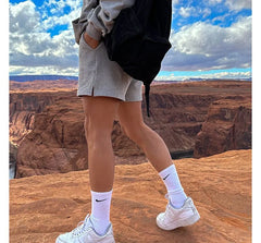Plain Straight Leg Sweat Shorts