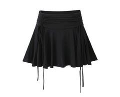 Balletcore High Waist Plain Mini A-Line Skirt