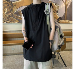 Plain Hooded Tank Top