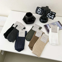 Plain Ribbed Socks