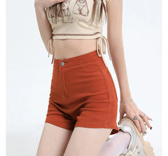 Mid Rise Denim Hot Pants