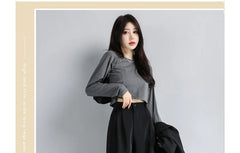 High Waist Plain Wide Leg Suit Pants (Various Designs)