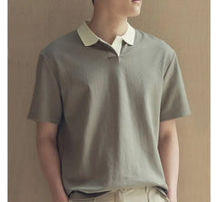 Contrast-Trim Short-Sleeve Polo Shirt