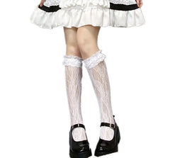 Plain Lace Knee High Socks / Over The Knee Socks