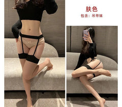 Sheer Stockings with Garter Belt