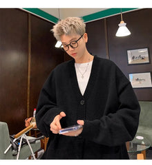 V-Neck Plain Cardigan