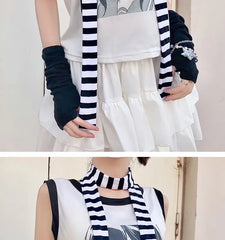 Striped Skinny Scarf