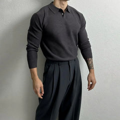 Plain Polo Sweater