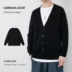 V-Neck Plain Cardigan
