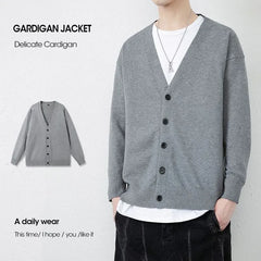 V-Neck Plain Cardigan