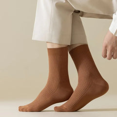 Plain Knit Crew Socks