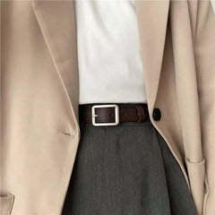 Unisex 118CM Faux-Leather Belt