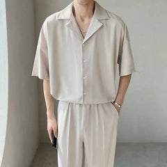 Short-Sleeve Plain Shirt