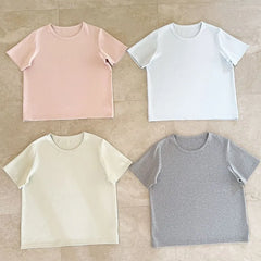 Short Sleeve Round Neck Plain T-Shirt